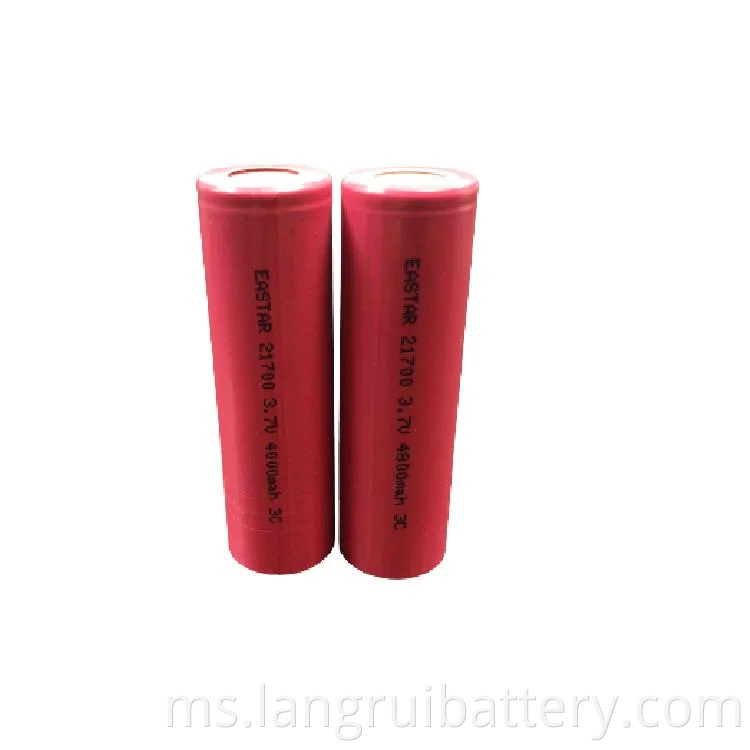 Harga Kilang 21700 3.7V 4800mah 5000mAh 4000mAh Lithium-Ion NMC Bateri Sel Li-ion Dengan Sijil untuk EV